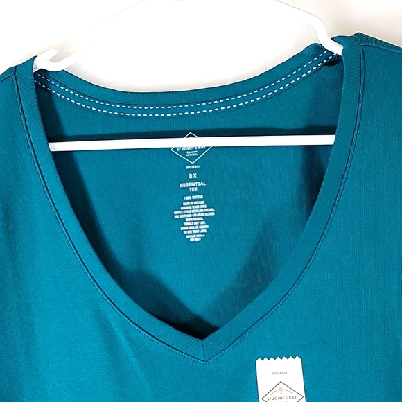 NWT St John's Bay Essential Tee Cotton Top SIZE 3X - Picture 3 of 6